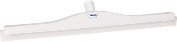 Vikan - 24" Rubber Blade Floor Squeegee - Double Edge, White, Plastic Holder - Americas Tooling