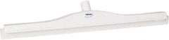 Vikan - 24" Rubber Blade Floor Squeegee - Double Edge, White, Plastic Holder - Americas Tooling