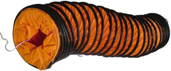 Maxess Climate Control Technologies - 8" ID, 16.4' Long, PVC Blower & Duct Hose - Orange, 9.1" Bend Radius, 5 to 122°F, Flame Retarding - Americas Tooling