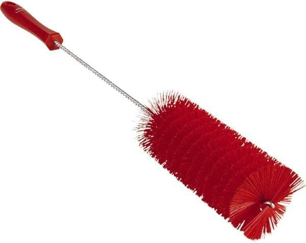 Vikan - 2-3/8" Diam Polyester Valve Brush - 19-5/8" OAL, 5-13/16" Head Length, Polypropylene & Stainless Steel Handle - Americas Tooling