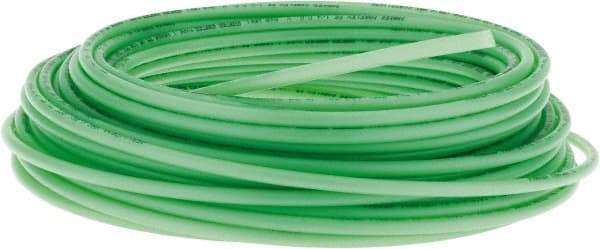 Parker - 11/64" ID x 1/4" OD, 0.04" Wall Thickness, 100' Long, Polyethylene Tube - Green, 120 Max psi, -80 to 150°F - Americas Tooling