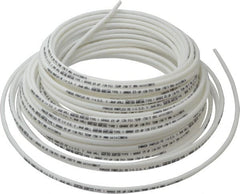 11/64″ ID x 1/4″ OD, 0.04″ Wall Thickness, 100' Long, Polyethylene Tube White, 120 Max psi, -80 to 150°F