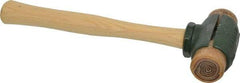 Garland - 2 Lb Head 1-1/2" Face Rawhide Split Head Hammer - 12-1/2" OAL, Wood Handle - Americas Tooling