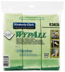 WypAll - Reusable Microfiber Wipes - Packet, 15-3/4" x 15-3/4" Sheet Size, Green - Americas Tooling