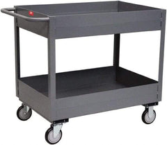 Jamco - 1,200 Lb Capacity, 36" Wide x 24" Long x 39" High Deep Shelf Cart - 2 Shelf, Steel - Americas Tooling