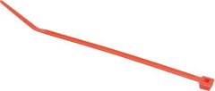 Made in USA - 4-1/8" Long Red Nylon Standard Cable Tie - 18 Lb Tensile Strength, 1.07mm Thick, 22.23mm Max Bundle Diam - Americas Tooling