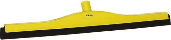 Vikan - 24" Foam Rubber Blade Bench Squeegee - Double Edge, Yellow, Plastic Holder - Americas Tooling