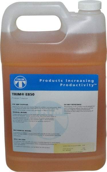 Master Fluid Solutions - Trim E850, 1 Gal Bottle Cutting & Grinding Fluid - Water Soluble, For Cutting, Grinding - Americas Tooling