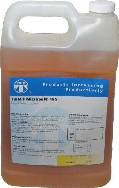 Master Fluid Solutions - Trim MicroSol 485, 1 Gal Bottle Cutting & Grinding Fluid - Semisynthetic, For Machining - Americas Tooling