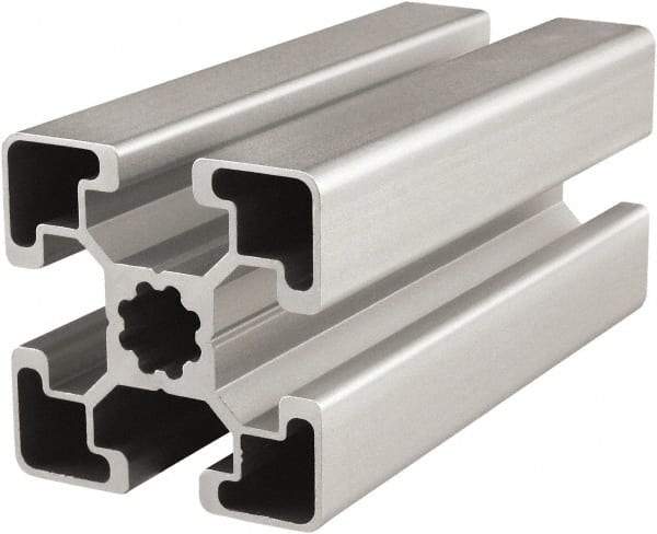 80/20 Inc. - 4 Meters Long x 45 mm Wide x 45 mm Deep, T-Slotted Aluminum Extrusion - Clear Anodized Finish - Americas Tooling