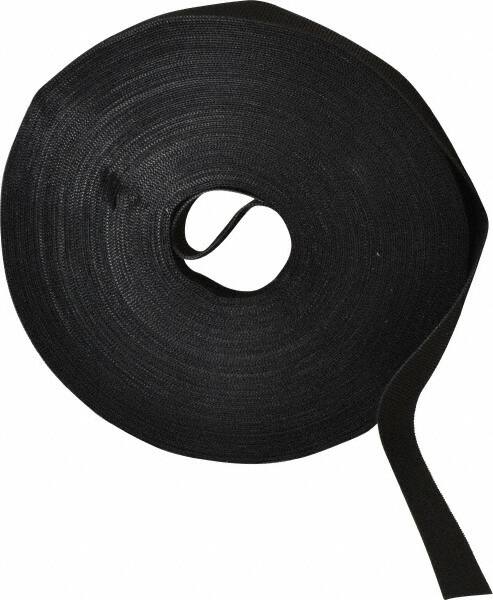 VELCRO Brand - 5/8" Wide x 25 Yd Long Self Fastening Tie/Strap Hook & Loop Roll - Continuous Roll, Black, Printable Surface - Americas Tooling