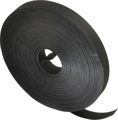 VELCRO Brand - 3/4" Wide x 25 Yd Long Self Fastening Tie/Strap Hook & Loop Roll - Continuous Roll, Black, Printable Surface - Americas Tooling