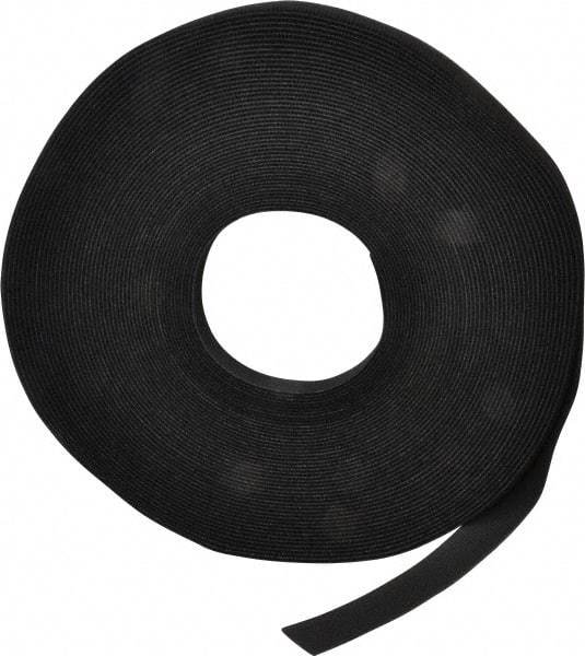 VELCRO Brand - 3/4" Wide x 25 Yd Long Self Fastening Tie/Strap Hook & Loop Roll - Continuous Roll, Black - Americas Tooling