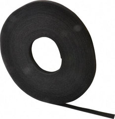 VELCRO Brand - 1/2" Wide x 25 Yd Long Self Fastening Tie/Strap Hook & Loop Roll - Continuous Roll, Black - Americas Tooling