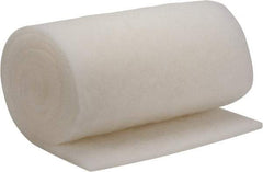 Made in USA - 15' Long x 25" Wide x 1" Thick Polyester Media Air Filter Media Roll - MERV 5, 85% Arrestance Efficiency, 500 FPM Max Air Flow, 0.14" wpg Init Resist, 1" wpg Final Resist, 30% Particle Capture Efficiency, Use with MSA - Americas Tooling