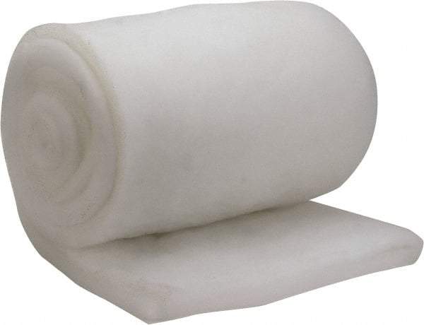 Made in USA - 15' Long x 48" Wide x 1" Thick Polyester Media Air Filter Media Roll - MERV 5, 85% Arrestance Efficiency, 500 FPM Max Air Flow, 0.14" wpg Init Resist, 1" wpg Final Resist, 30% Particle Capture Efficiency, Use with MSA - Americas Tooling