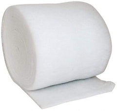 Made in USA - 90' Long x 36" Wide x 1" Thick Polyester Media Air Filter Media Roll - MERV 5, 85% Arrestance Efficiency, 500 FPM Max Air Flow, 0.14" wpg Init Resist, 1" wpg Final Resist, 30% Particle Capture Efficiency, Use with Any Unit - Americas Tooling