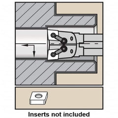 Kennametal - 2.592" Min Bore Diam, 16" OAL, 2" Shank Diam, A-MCLN-D Indexable Boring Bar - CN.. Insert, Screw or Clamp Holding Method - Americas Tooling