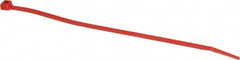 Made in USA - 7.562 Inch Long x 0.18 Inch Wide x 1-7/8 Inch Bundle Diameter, Red, Nylon Standard Cable Tie - 50 Lb. Strength, 0.052 Inch Thick - Americas Tooling