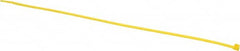 Made in USA - 14-1/4" Long Yellow Nylon Standard Cable Tie - 50 Lb Tensile Strength, 1.32mm Thick, 4" Max Bundle Diam - Americas Tooling