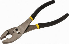 Stanley - 8" OAL, 1-45/64" Jaw Length, Slip Joint Pliers - 2 Positions, Serrated Jaw, Slip Joint Head, Slip Joint Plier Tool, Serrated Pipe Jaw - Americas Tooling