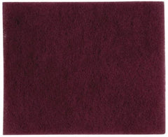 Ability One - 11-1/6" Long x 9" Wide x 1/4" Thick Cleansing Pad - Light-Duty, Maroon - Americas Tooling