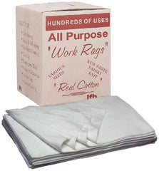 Ability One - 9 Inch Long x 11-1/2 Inch Wide Cotton Rags - White, Box - Americas Tooling