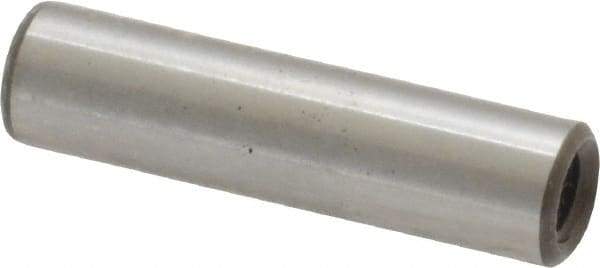 Jergens - 1/4" Diam x 1" Pin Length Alloy Steel Pull Out Dowel Pin - C 47-58 & C 60-64 (Surface) Hardness, 1 Beveled & 1 Threaded End - Americas Tooling