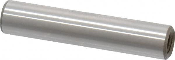 Jergens - 1/4" Diam x 1-1/4" Pin Length Alloy Steel Pull Out Dowel Pin - C 47-58 & C 60-64 (Surface) Hardness, 1 Beveled & 1 Threaded End - Americas Tooling