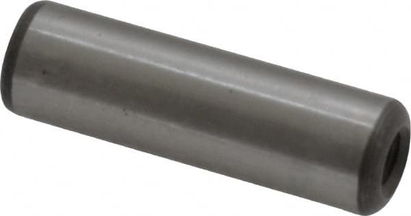 Jergens - 3/8" Diam x 1-1/4" Pin Length Alloy Steel Pull Out Dowel Pin - C 47-58 & C 60-64 (Surface) Hardness, 1 Beveled & 1 Threaded End - Americas Tooling