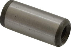 Jergens - 7/16" Diam x 1" Pin Length Alloy Steel Pull Out Dowel Pin - C 47-58 & C 60-64 (Surface) Hardness, 1 Beveled & 1 Threaded End - Americas Tooling