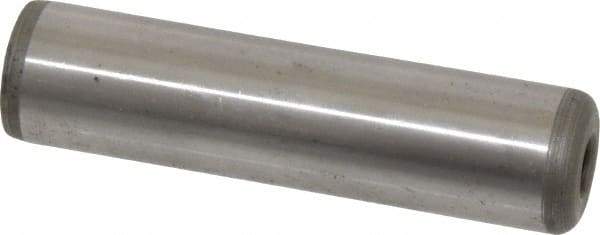 Jergens - 3/4" Diam x 2-1/2" Pin Length Alloy Steel Pull Out Dowel Pin - C 47-58 & C 60-64 (Surface) Hardness, 1 Beveled & 1 Threaded End - Americas Tooling