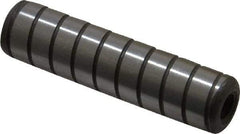 Jergens - 1/2" Diam x 2" Pin Length Alloy Steel Grooved Dowel Pin - C 47-58 & C 60-64 (Surface) Hardness, 1 Beveled & 1 Threaded End - Americas Tooling