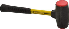 NUPLA - 32 oz Head 2" Face Diam Urethane Dead Blow Hammer - 13-11/16" OAL, Fiberglass Handle - Americas Tooling