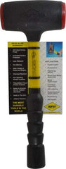 NUPLA - 48 oz Head 2-3/16" Face Diam Urethane Dead Blow Hammer - 14-5/16" OAL, Fiberglass Handle - Americas Tooling