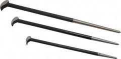 Value Collection - 3 Piece Rolling Head Pry Bar Set - 5/8" Head Width, Includes 12, 16 & 20" Lengths - Americas Tooling