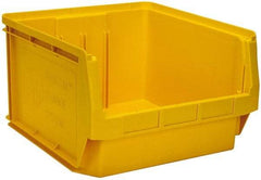 Quantum Storage - 120 Lb. Load Capacity, 19-3/4" Deep, Yellow Polyethylene Hopper Stacking Bin - 11-7/8" High x 18-3/8" Wide x 19-3/4" Long - Americas Tooling