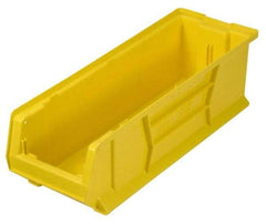 Quantum Storage - 100 Lb. Load Capacity, 23-7/8" Deep, Yellow Polypropylene Hopper Stacking Bin - 7" High x 8-1/4" Wide x 23-7/8" Long - Americas Tooling