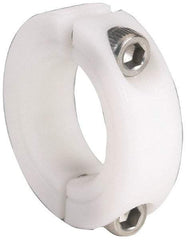 Climax Metal Products - 2" Bore, Plastic, Two Piece Clamping Shaft Collar - 3" Outside Diam, 11/16" Wide - Americas Tooling