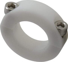 Climax Metal Products - 1" Bore, Plastic, Two Piece Clamping Shaft Collar - 1-3/4" Outside Diam, 1/2" Wide - Americas Tooling