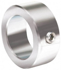 Climax Metal Products - 2-13/16" Bore, Stainless Steel, One Piece Solid Set Screw Collars - 4-1/4" Outside Diam, 1-1/8" Wide - Americas Tooling