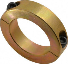 Climax Metal Products - 2" Bore, Steel, Two Piece Clamping Shaft Collar - 3" Outside Diam, 11/16" Wide - Americas Tooling