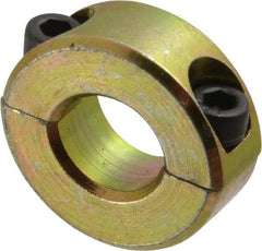 Climax Metal Products - 7/16" Bore, Steel, Two Piece Clamping Shaft Collar - 15/16" Outside Diam, 11/32" Wide - Americas Tooling