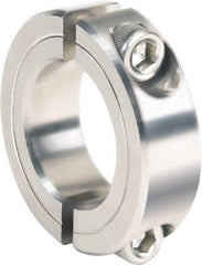 Climax Metal Products - 2-3/4" Bore, Stainless Steel, Two Piece Clamping Shaft Collar - 4" Outside Diam, 7/8" Wide - Americas Tooling