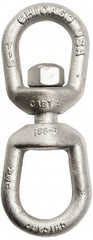 Gibraltar - 850 Lbs. Load Limit, 3-7/16 Inches Long x 1/4 Inch Diameter Oval Eye Swivel - 3/4 Inch Inside Width, 1-1/4 Inch Outside Width, 5/16 Inch Pin Diameter, 2-15/16 Inch Reach, 1-1/16 Inch Lower Eye Inside Height, 5/8 Inch Upper Eye Inside Height - Americas Tooling