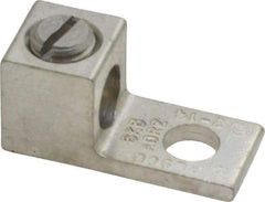 Thomas & Betts - 14-2 AWG Noninsulated Compression Connection Square Ring Terminal - 1/4" Stud, 1-5/32" OAL x 1/2" Wide, Tin Plated Aluminum Contact - Americas Tooling