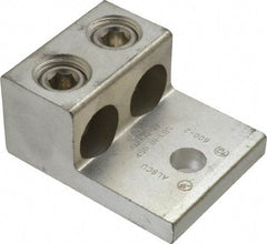 Thomas & Betts - 2 AWG Noninsulated Compression Connection Rectangle Ring Terminal - 1/2" Stud, 3-3/16" OAL x 2-13/32" Wide, Tin Plated Aluminum Contact - Americas Tooling