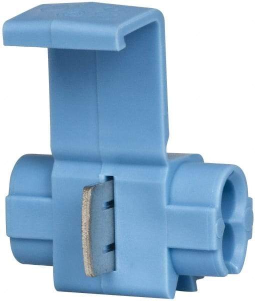 3M - 22 to 16 AWG, Blue, IDC, Run & Tap Quick Splice Connector - 2 Wires - Americas Tooling