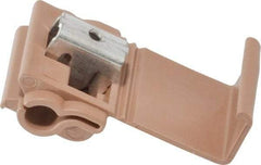 3M - 12 to 10 AWG, Brown, IDC, Run & Tap Quick Splice Connector - 2 Wires - Americas Tooling