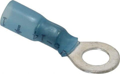 3M - 16-14 AWG Partially Insulated Crimp Connection Circular Ring Terminal - 1/4" Stud, 1.1" OAL x 0.47" Wide, Copper Contact - Americas Tooling